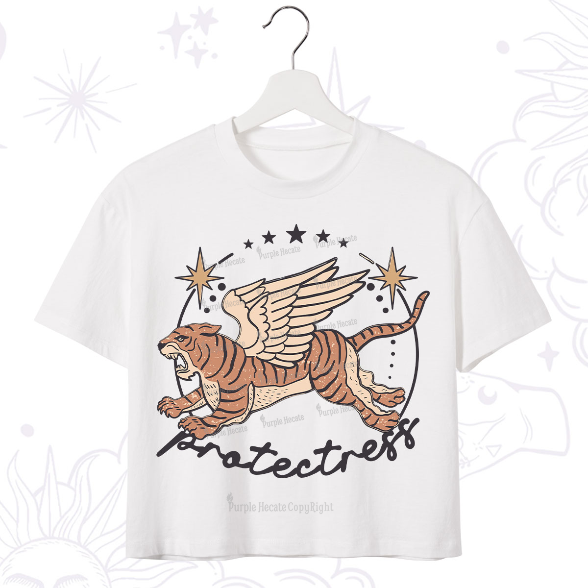 Purplehecate Protectress Crop T-Shirt