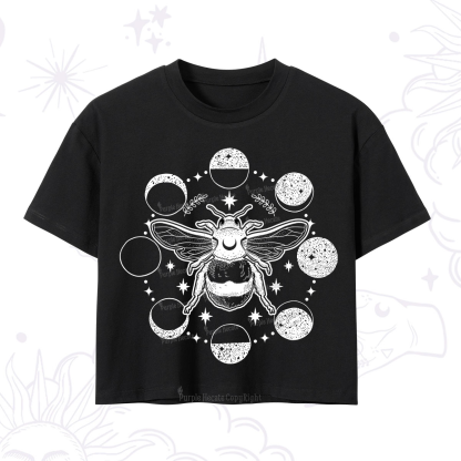 Purplehecate Moon Bee Crop T-Shirt