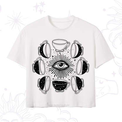 Purplehecate Moon Phase Coffee Crop T-Shirt