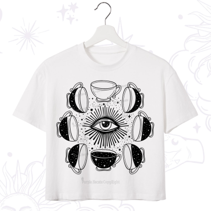 Purplehecate Moon Phase Coffee Crop T-Shirt