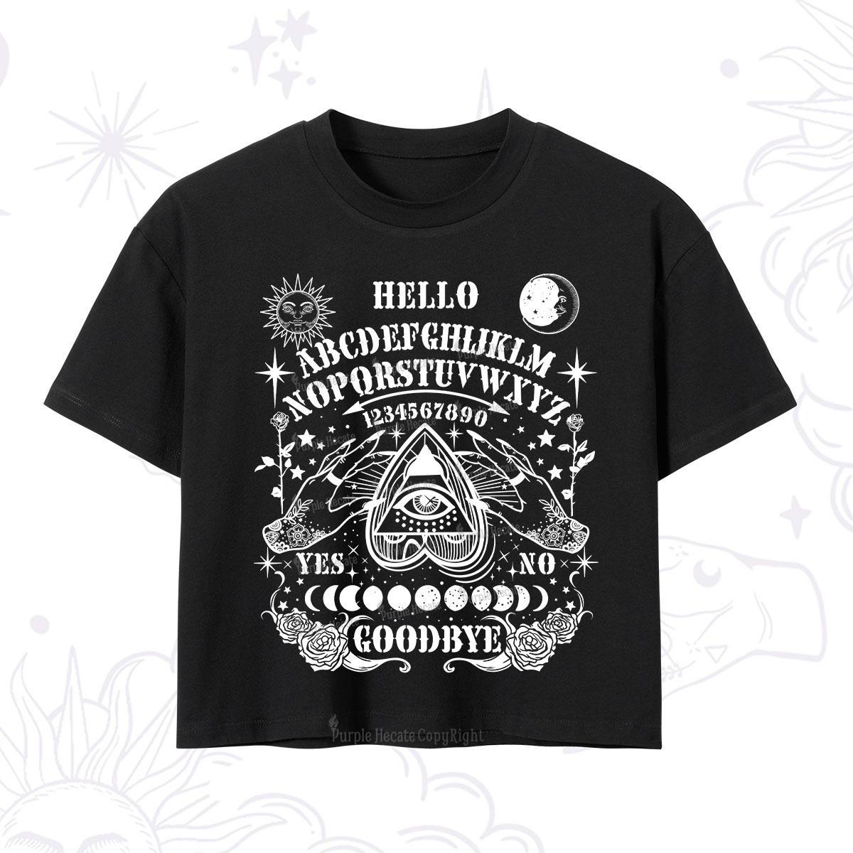 Purplehecate Hello Goodbye Crop T-Shirt