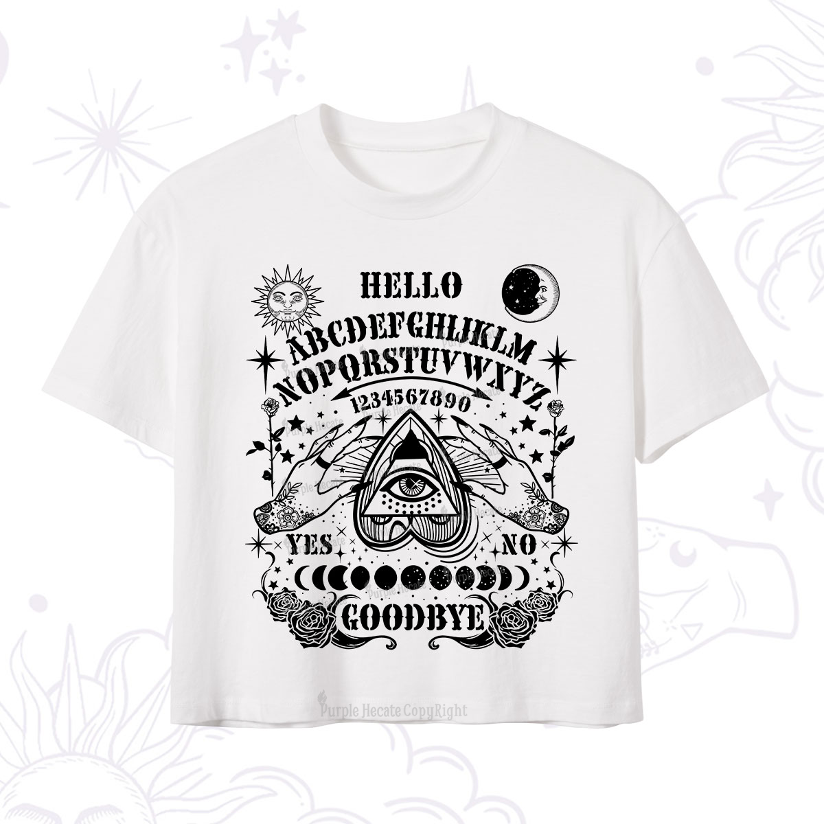 Purplehecate Hello Goodbye Crop T-Shirt