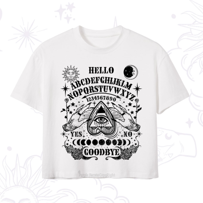 Purplehecate Hello Goodbye Crop T-Shirt
