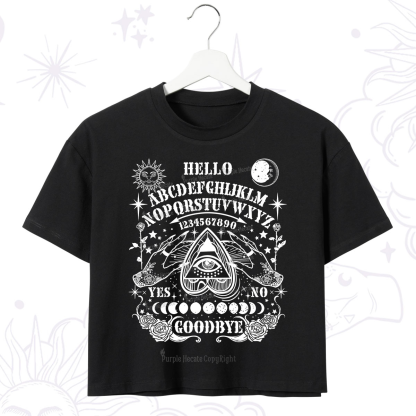 Purplehecate Hello Goodbye Crop T-Shirt