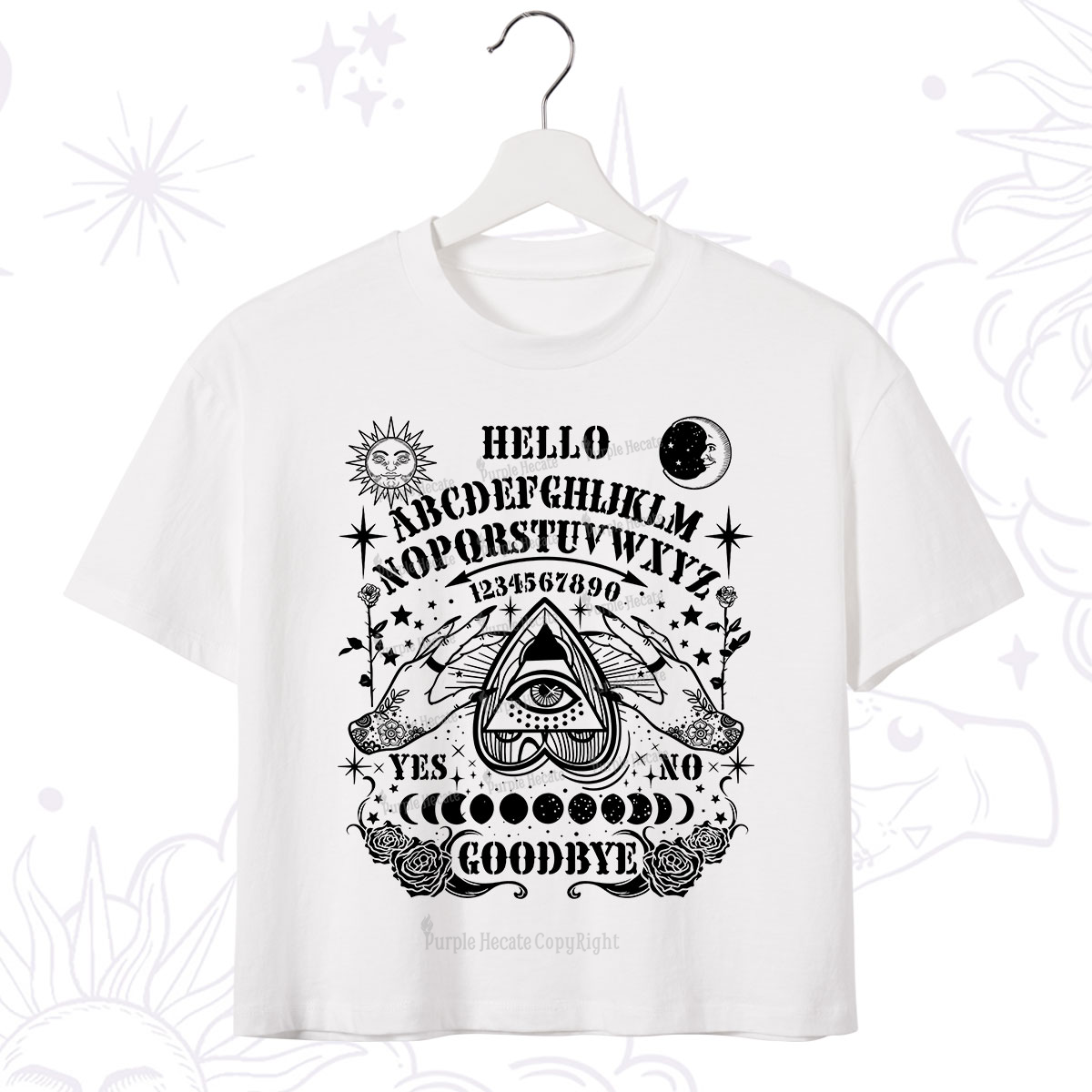 Purplehecate Hello Goodbye Crop T-Shirt