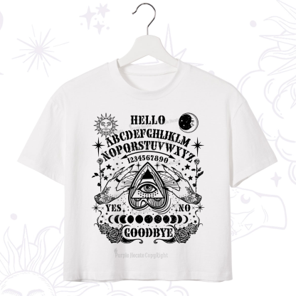 Purplehecate Hello Goodbye Crop T-Shirt