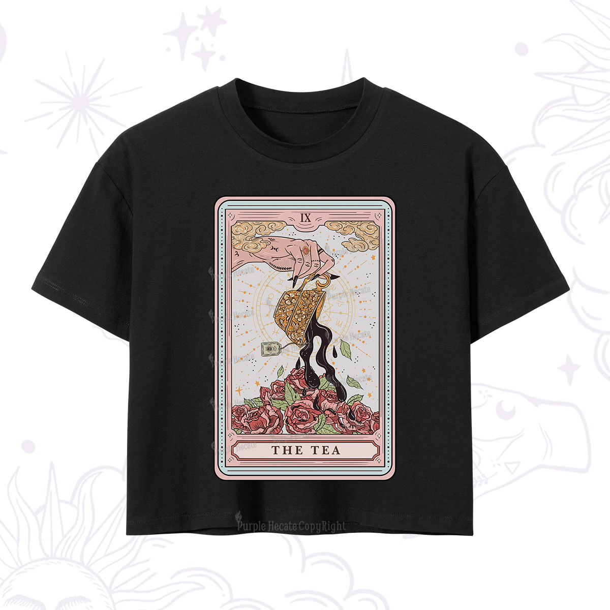 Purplehecate The Tea Food Tarot Crop T-Shirt