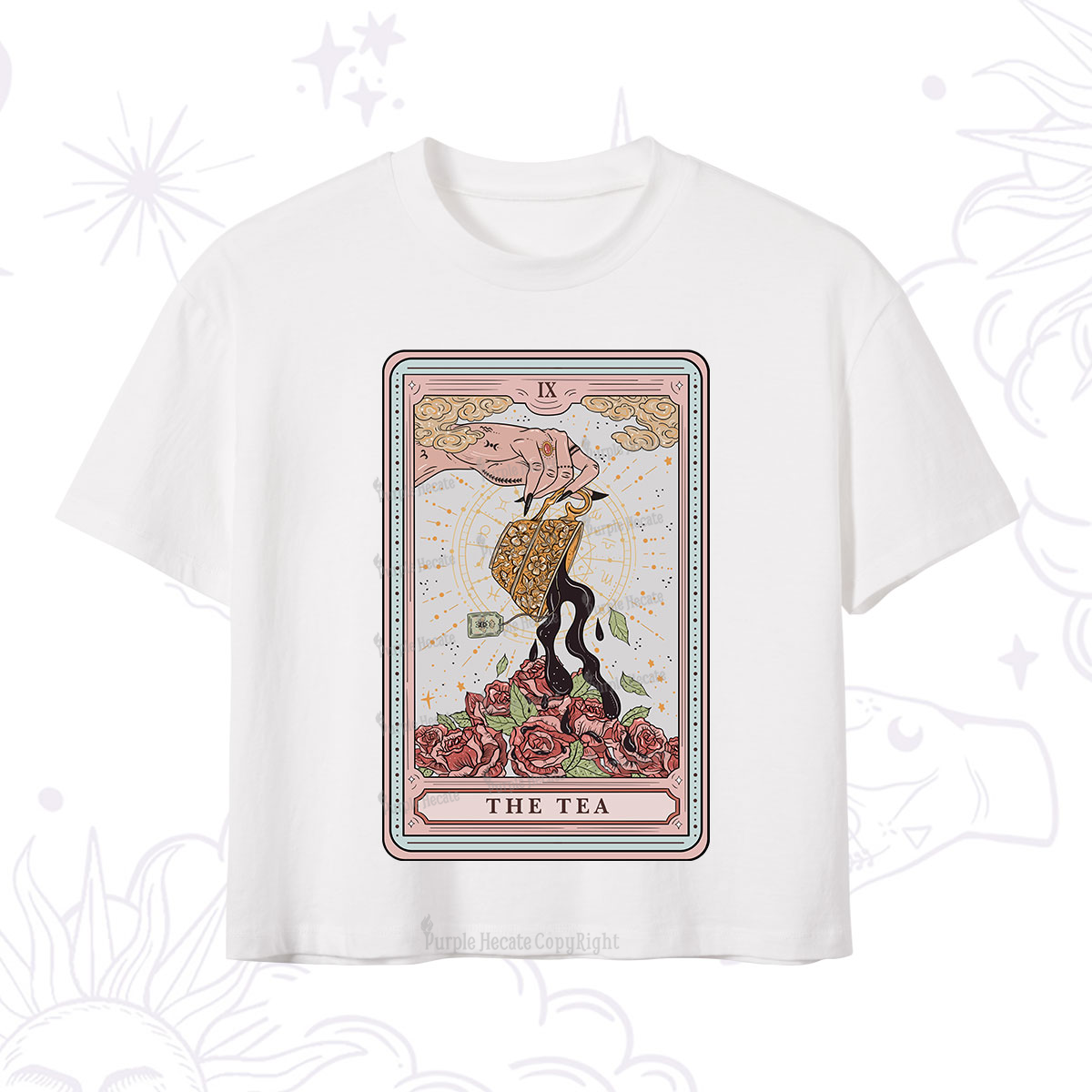 Purplehecate The Tea Food Tarot Crop T-Shirt