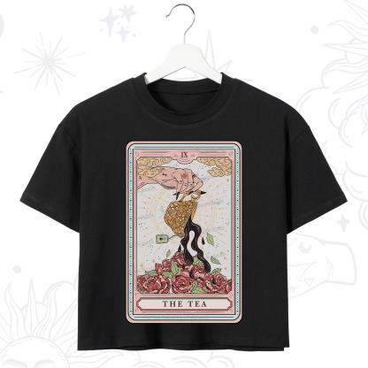 Purplehecate The Tea Food Tarot Crop T-Shirt