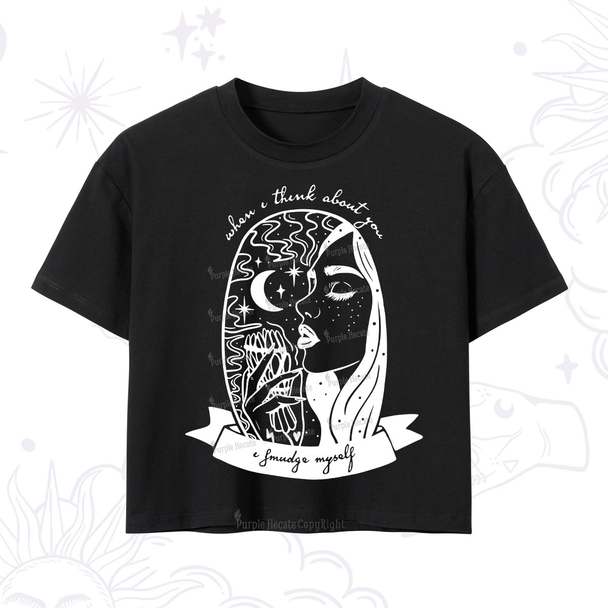 Purplehecate When I Think About You I Smudge Myself Crop T-Shirt
