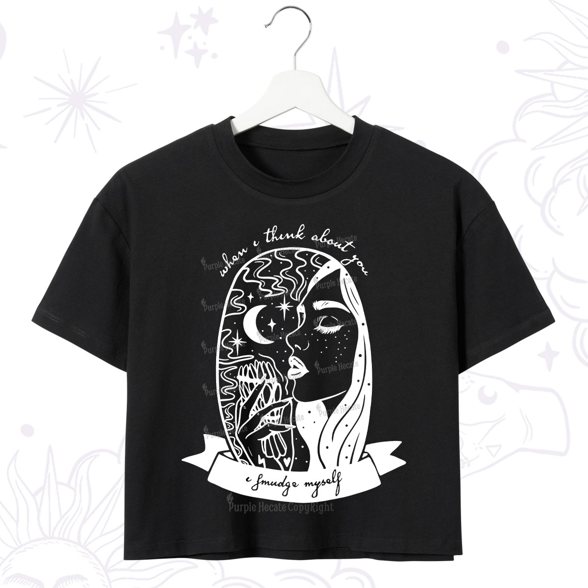 Purplehecate When I Think About You I Smudge Myself Crop T-Shirt