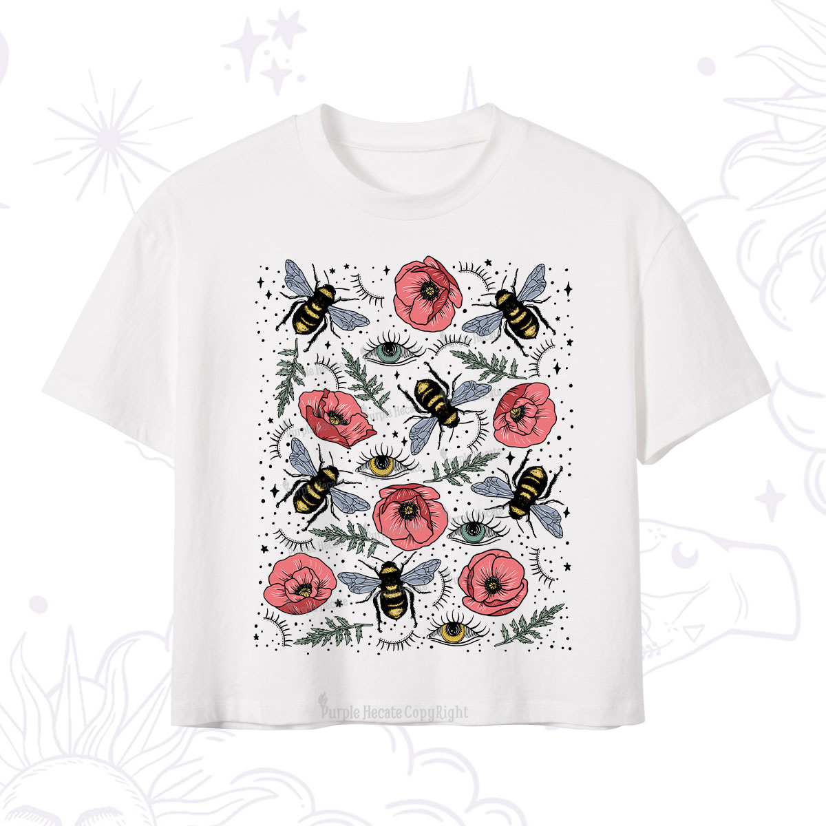 Purplehecate The Bee's Knees Crop T-Shirt
