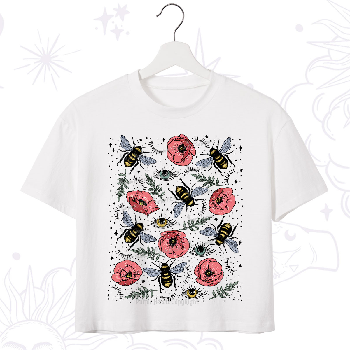 Purplehecate The Bee's Knees Crop T-Shirt