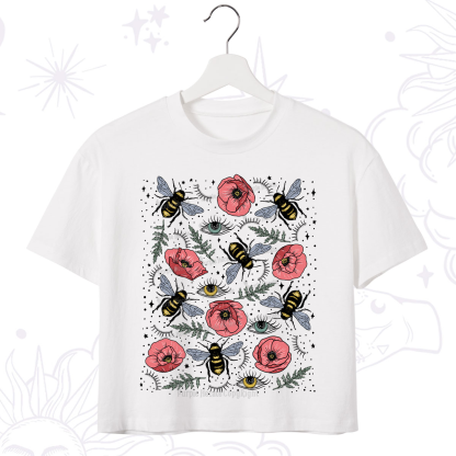 Purplehecate The Bee's Knees Crop T-Shirt