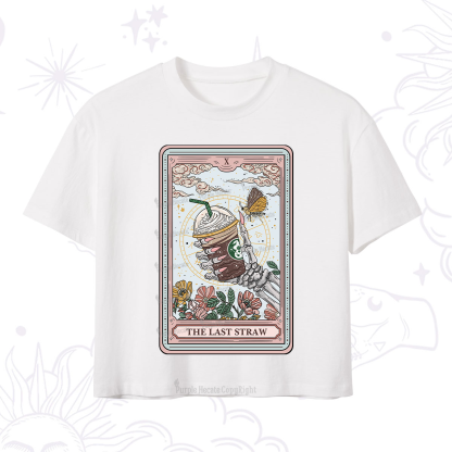 Purplehecate The Last Straw Tarot Crop T-Shirt