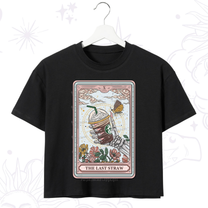 Purplehecate The Last Straw Tarot Crop T-Shirt