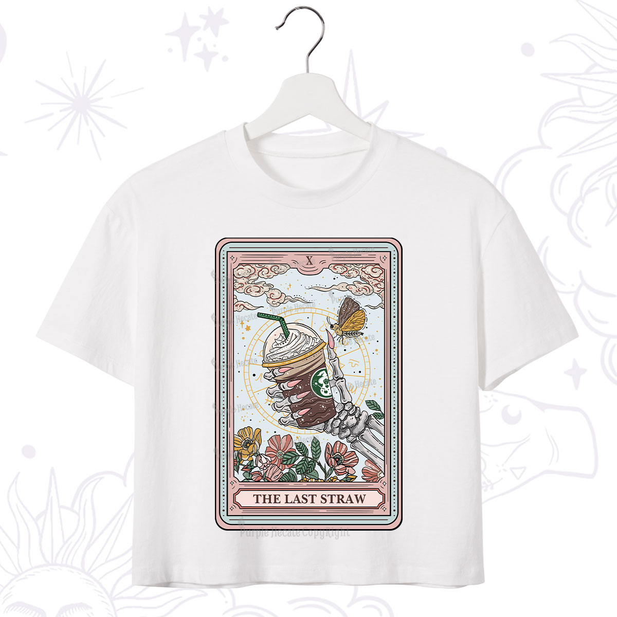 Purplehecate The Last Straw Tarot Crop T-Shirt