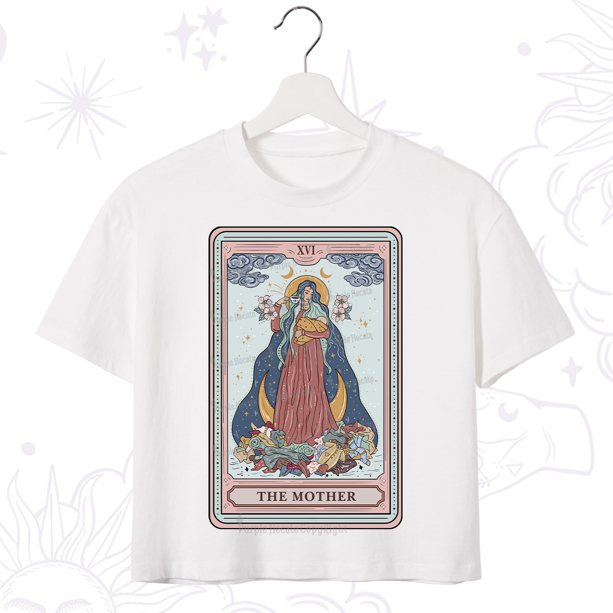 Purplehecate The Mother Tarot Crop T-Shirt