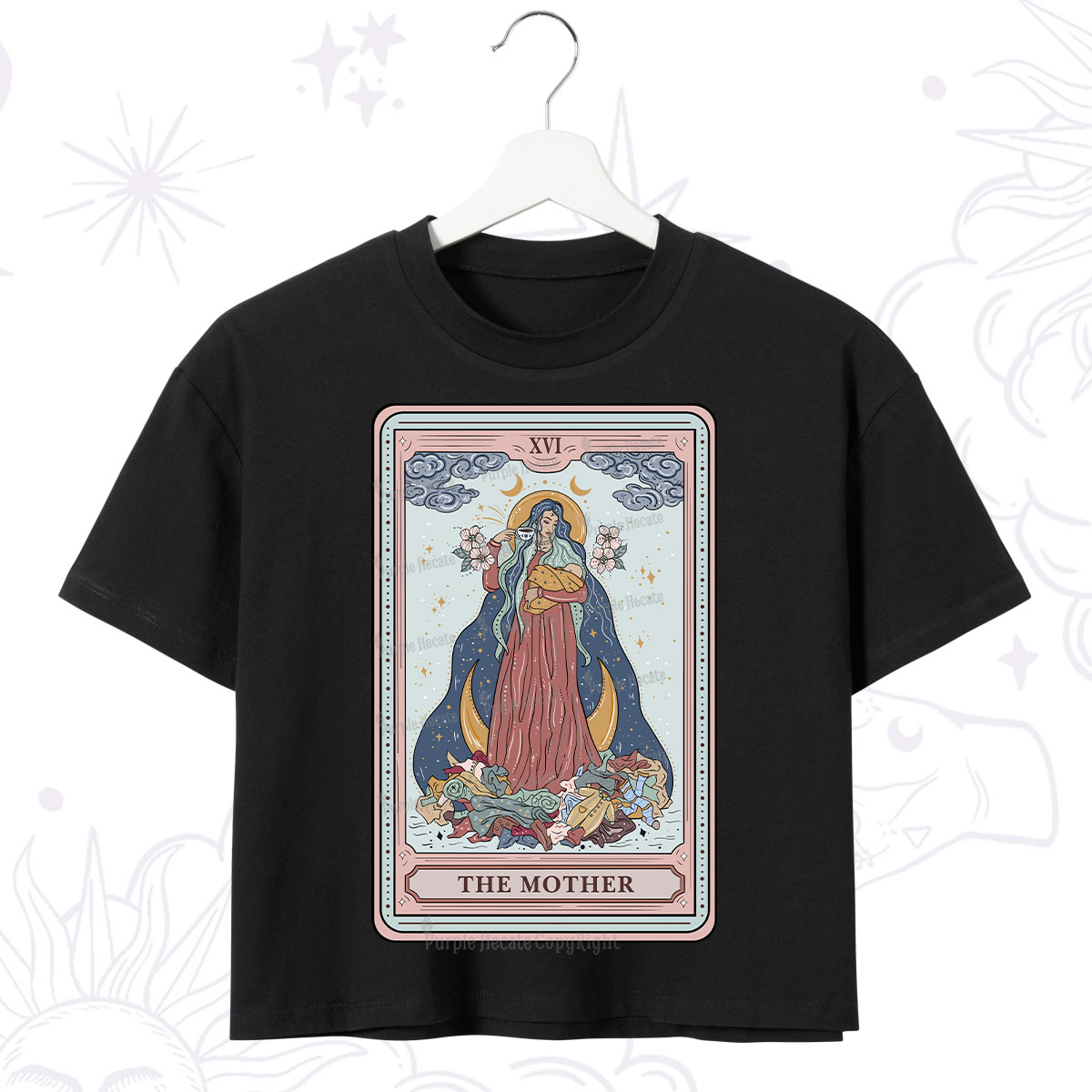 Purplehecate The Mother Tarot Crop T-Shirt