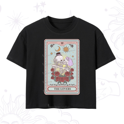 Purplehecate The Lovers Tarot Crop T-Shirt