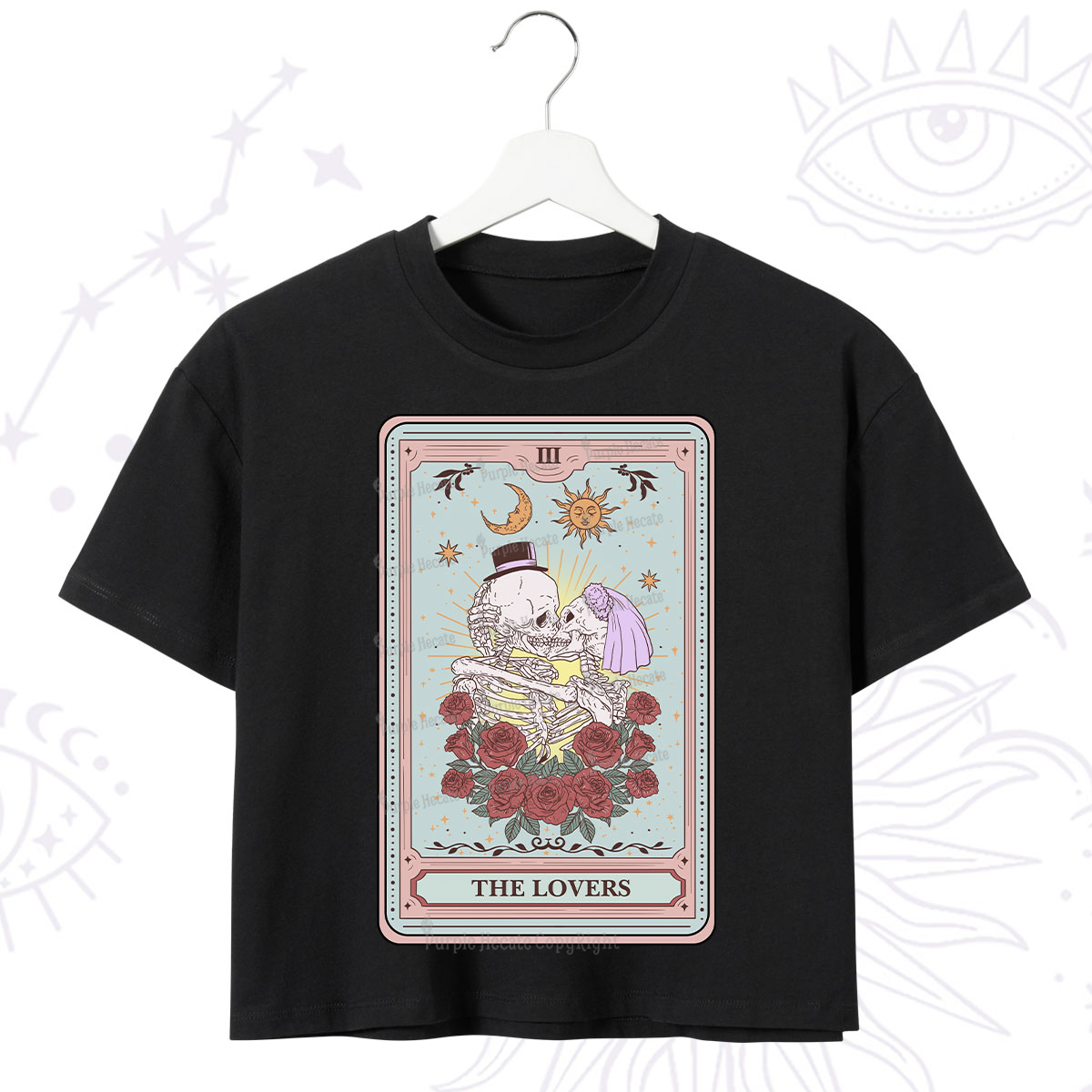 Purplehecate The Lovers Tarot Crop T-Shirt