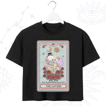 Purplehecate The Lovers Tarot Crop T-Shirt
