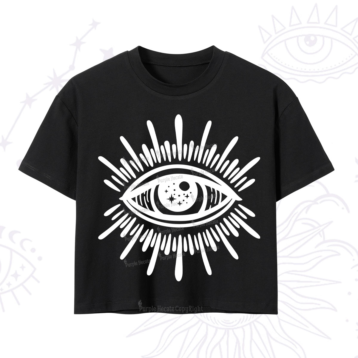 Purplehecate Evil Eye Crop T-Shirt