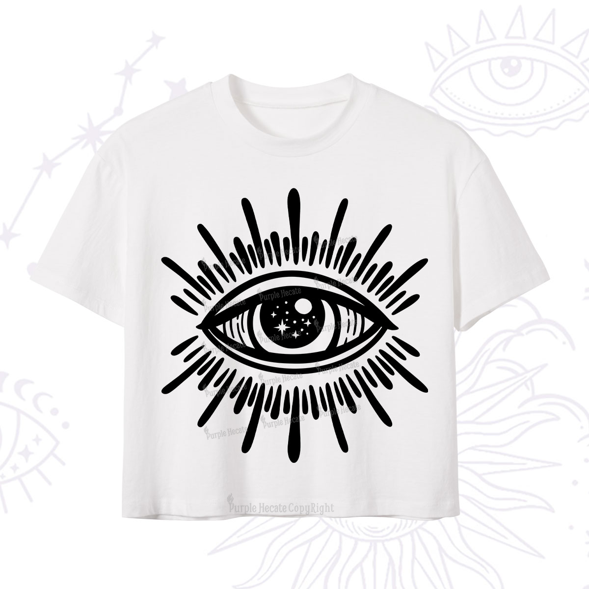 Purplehecate Evil Eye Crop T-Shirt