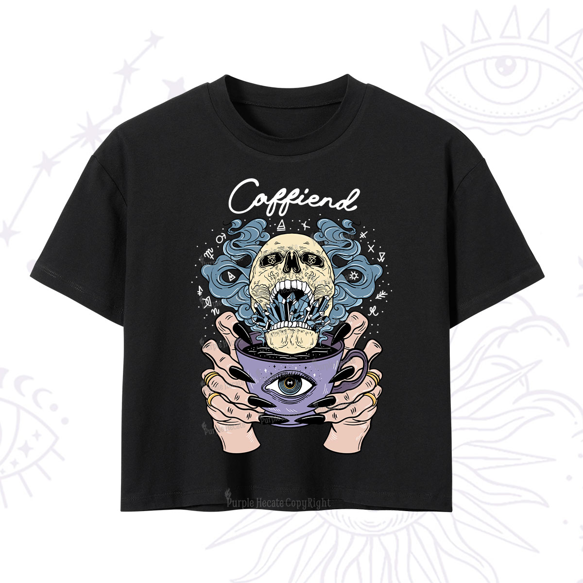 Purplehecate Caffiend Crop T-Shirt
