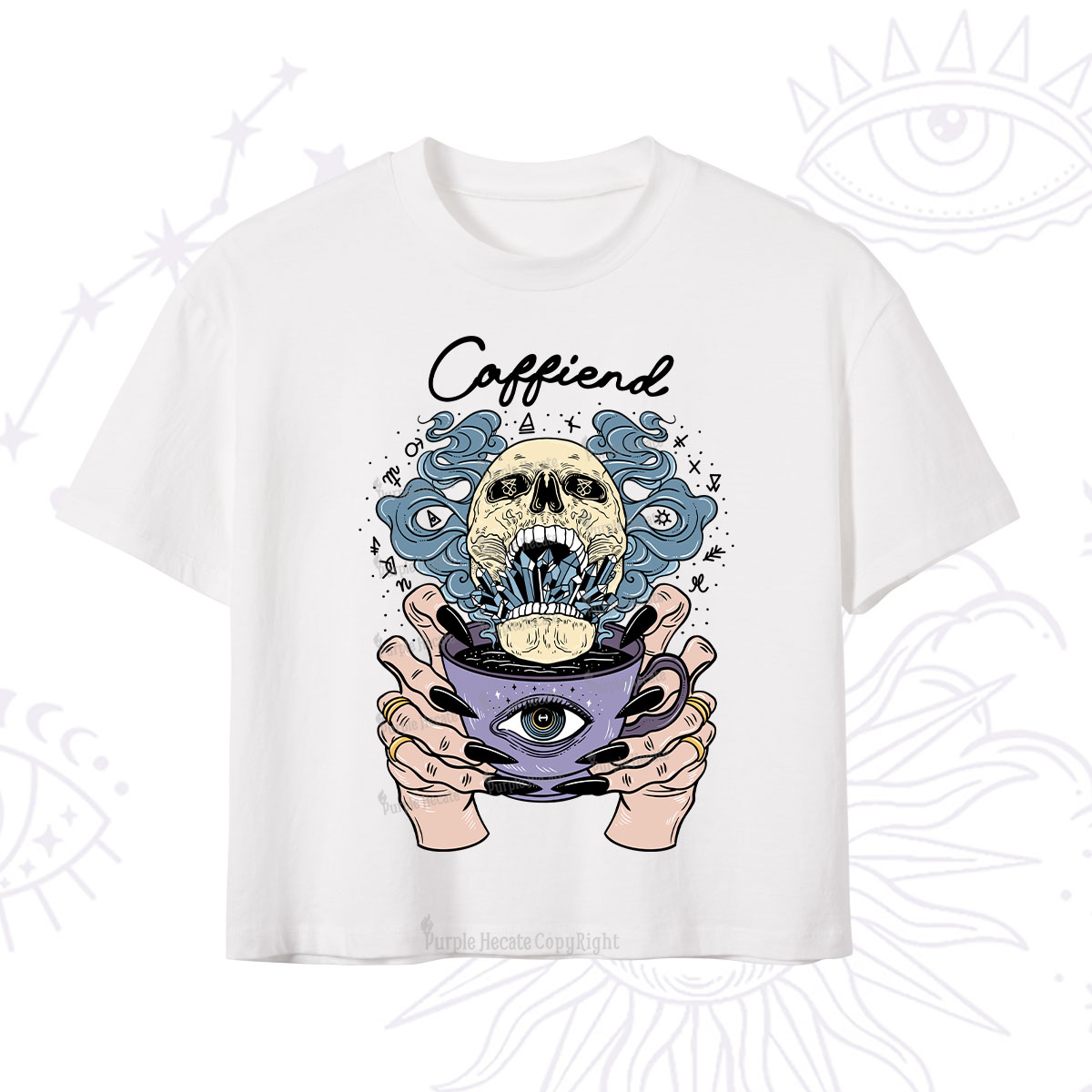 Purplehecate Caffiend Crop T-Shirt