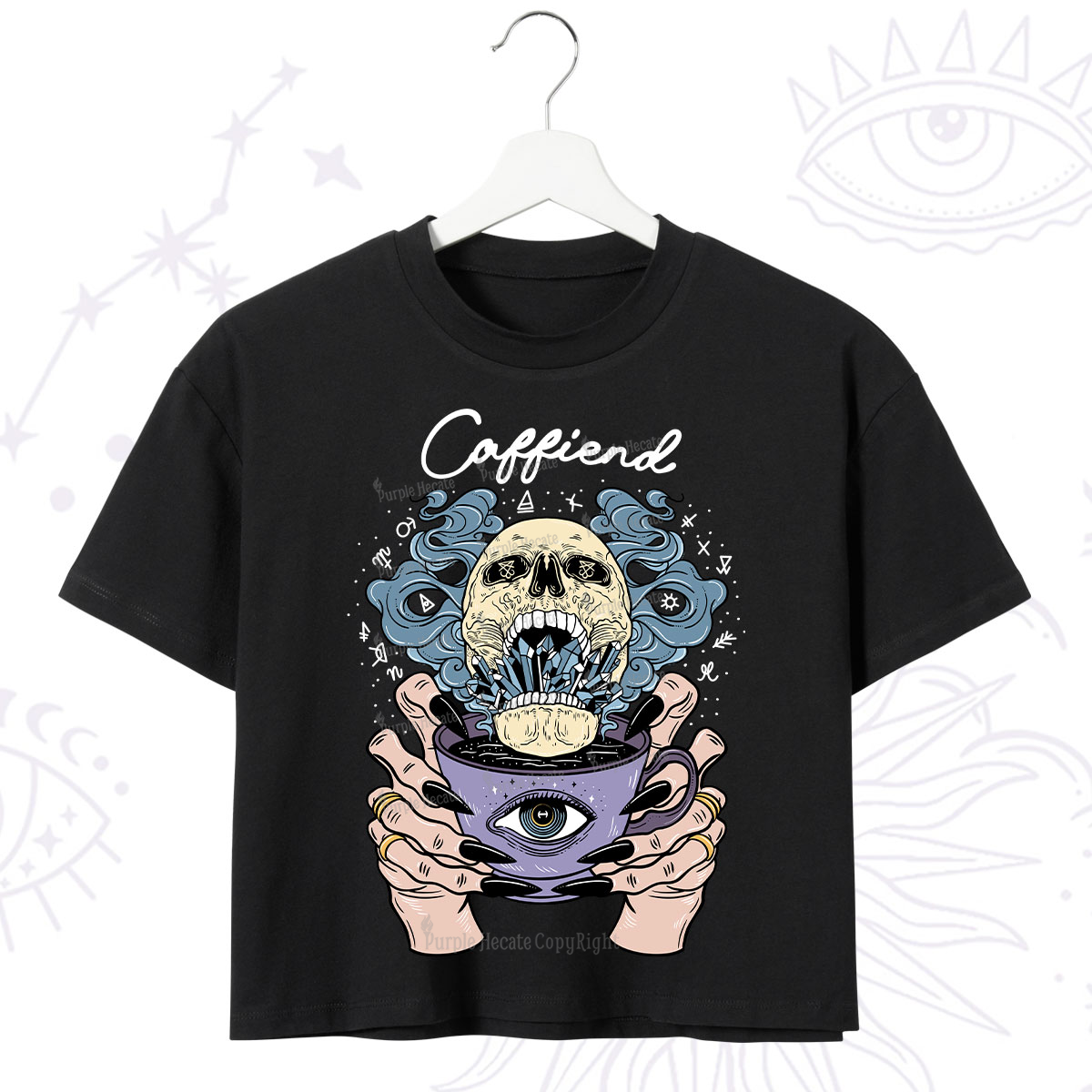 Purplehecate Caffiend Crop T-Shirt