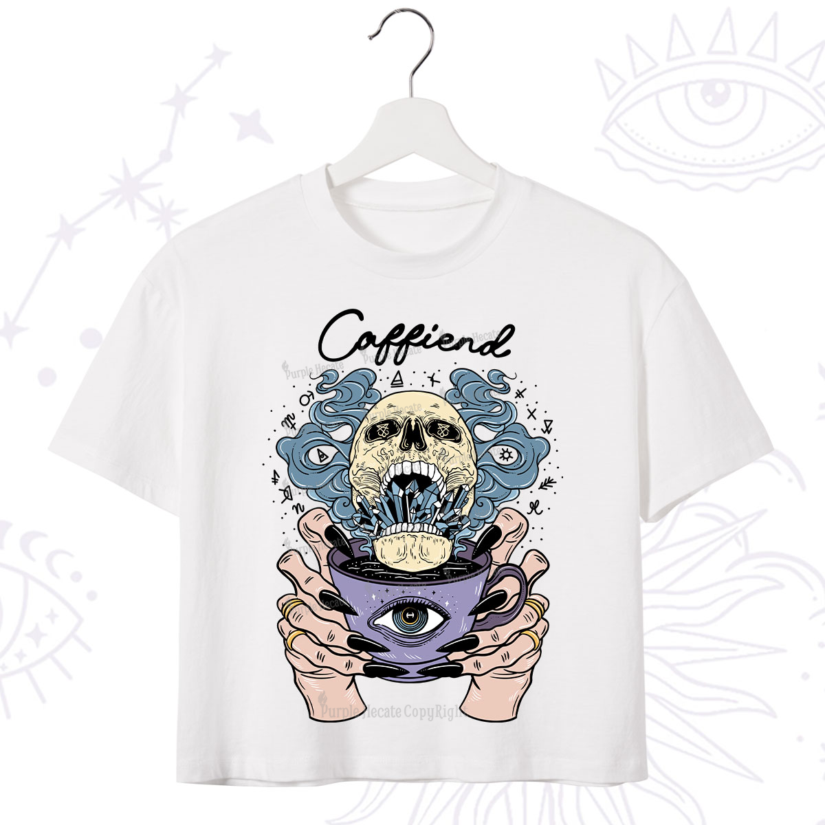 Purplehecate Caffiend Crop T-Shirt