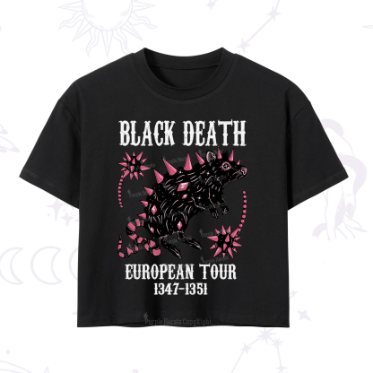 Purplehecate Black Death Crop T-Shirt