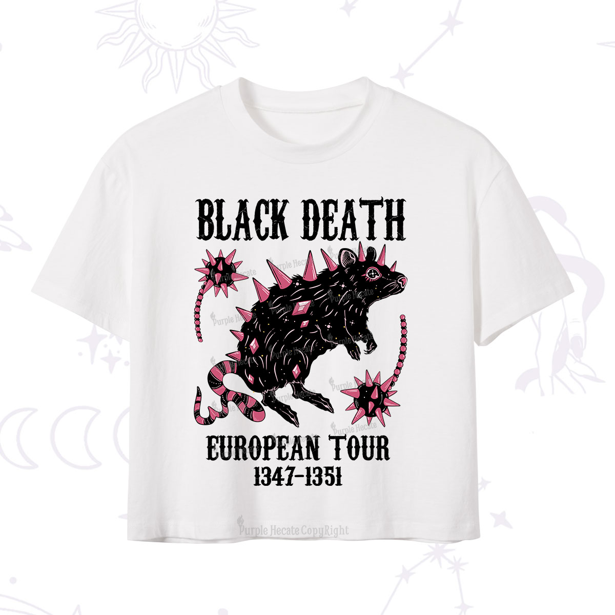 Purplehecate Black Death Crop T-Shirt