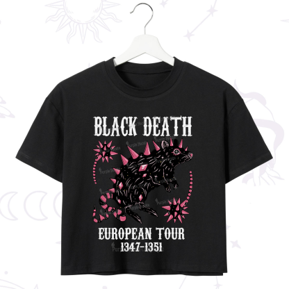 Purplehecate Black Death Crop T-Shirt