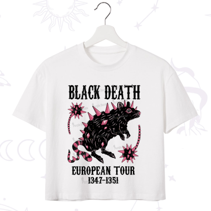 Purplehecate Black Death Crop T-Shirt