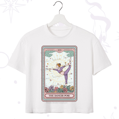 Purplehecate The Dancer Pose Tarot Card Crop T-Shirt