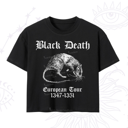 Purplehecate Black Death European Tour Crop T-Shirt