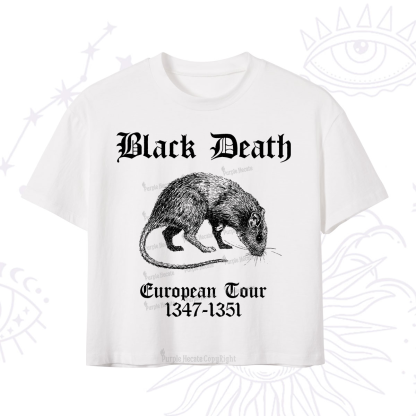 Purplehecate Black Death European Tour Crop T-Shirt