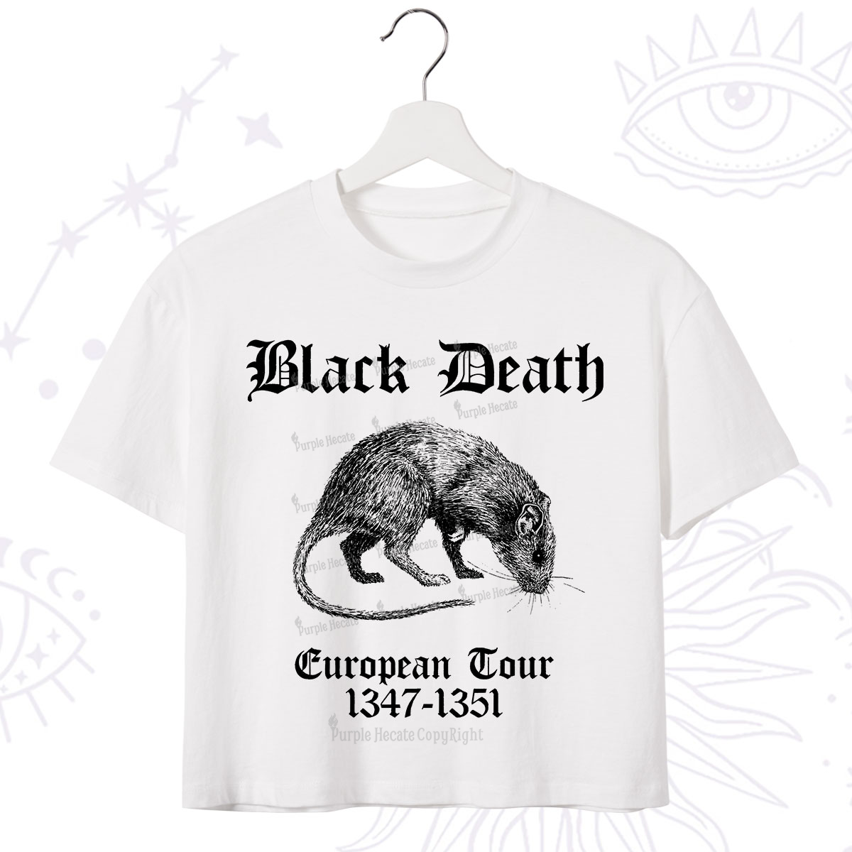 Purplehecate Black Death European Tour Crop T-Shirt