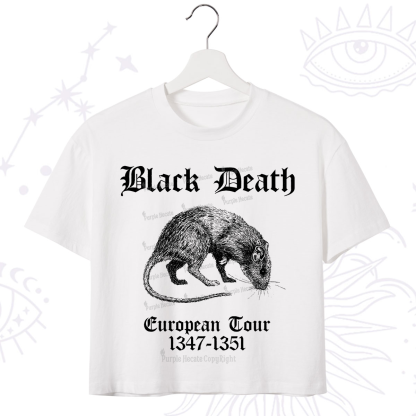 Purplehecate Black Death European Tour Crop T-Shirt