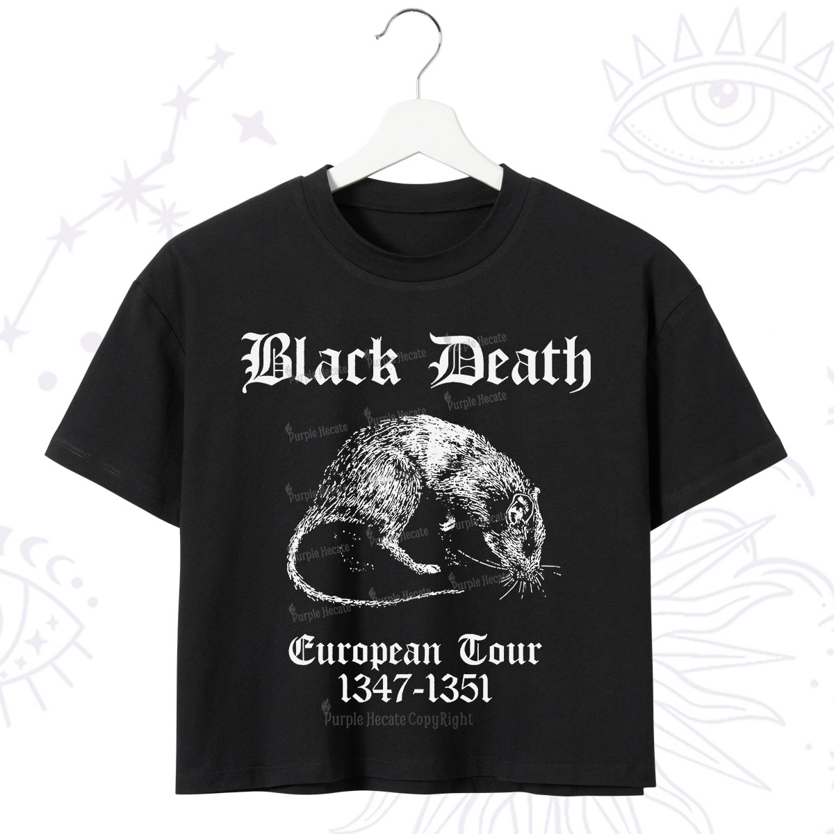 Purplehecate Black Death European Tour Crop T-Shirt