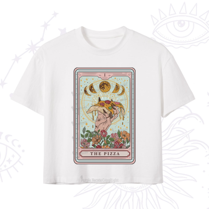 Purplehecate The Pizza Tarot Crop T-Shirt