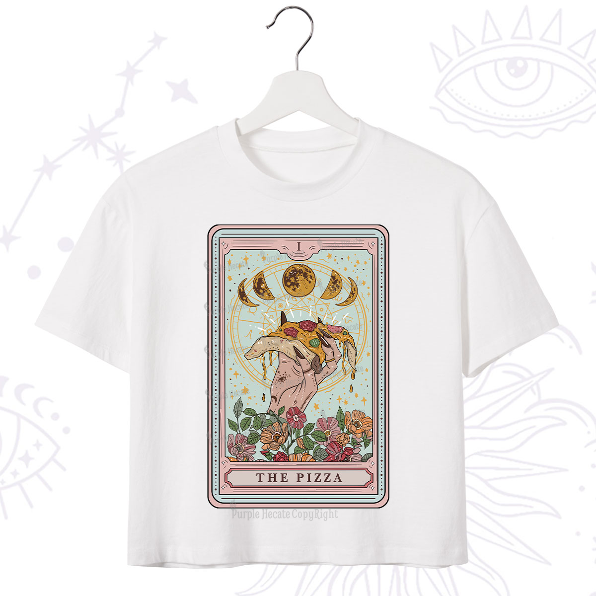 Purplehecate The Pizza Tarot Crop T-Shirt