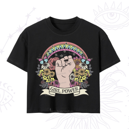 Purplehecate Girl Power Crop T-Shirt