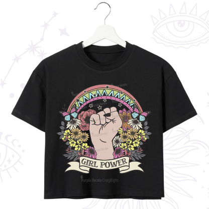 Purplehecate Girl Power Crop T-Shirt
