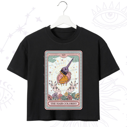 Purplehecate The Hail Colorist Tarot Card Crop T-Shirt
