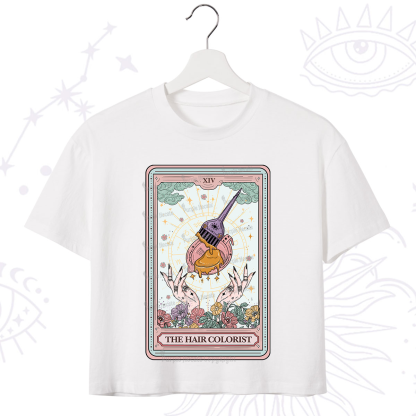 Purplehecate The Hail Colorist Tarot Card Crop T-Shirt