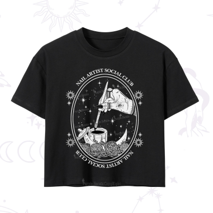 Purplehecate Nail Artist Social Club Crop T-Shirt