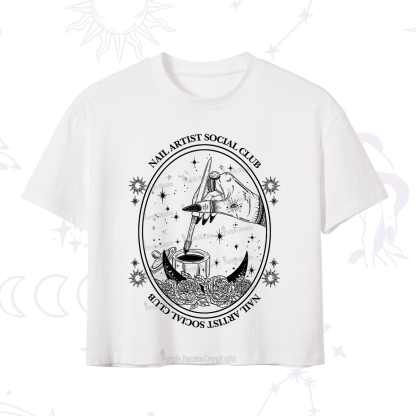 Purplehecate Nail Artist Social Club Crop T-Shirt